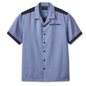 Harley Davidson Men's Club Crew Shirt, Size 
XL - (Colony Blue)